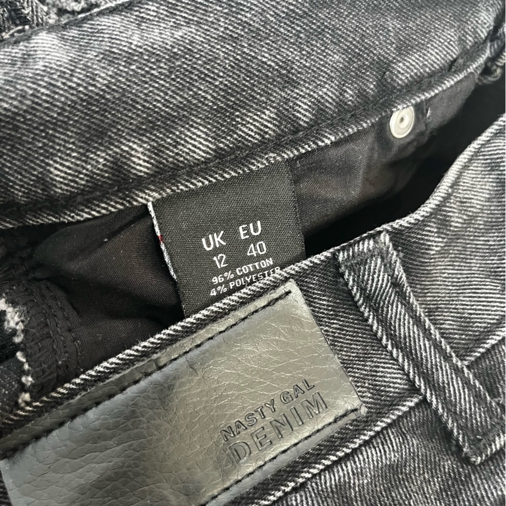 Nasty Gal Distressed Black Denim Jeans - Picture 6 of 6
